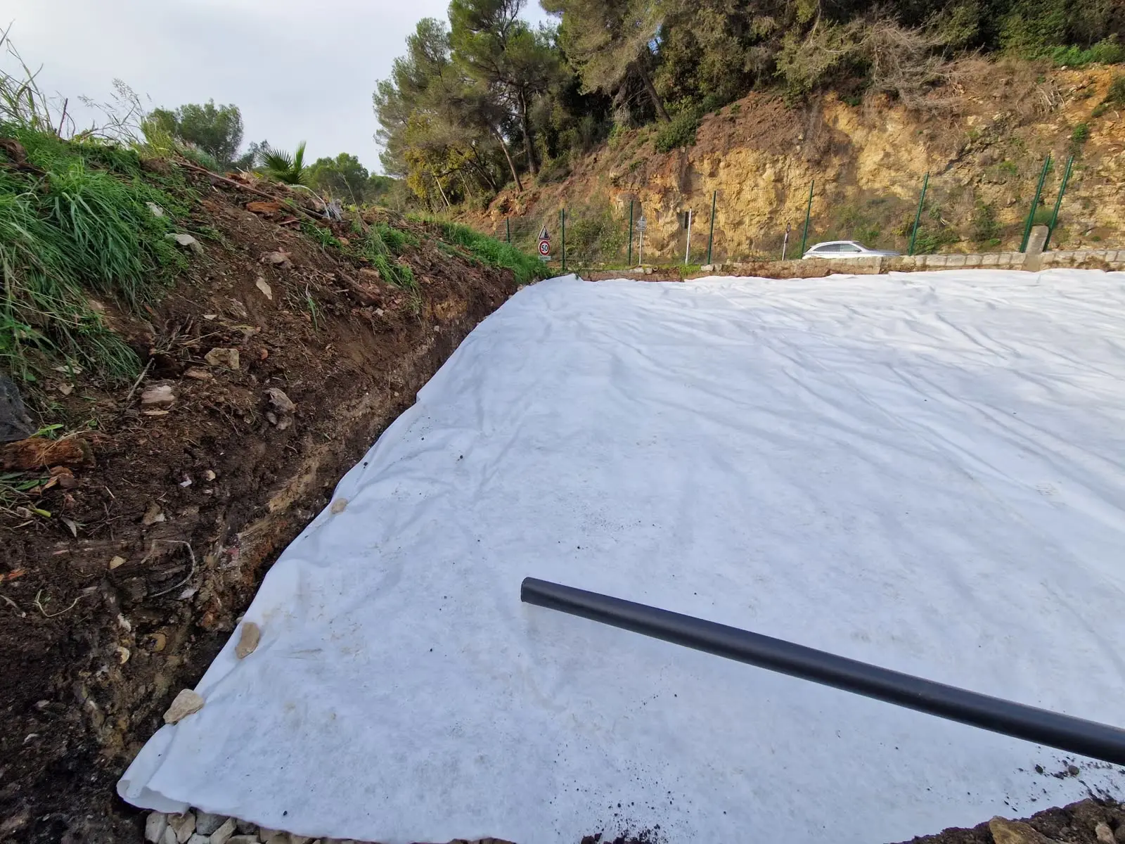 Terrassement — chantier WBTP dans les Alpes-Maritimes
