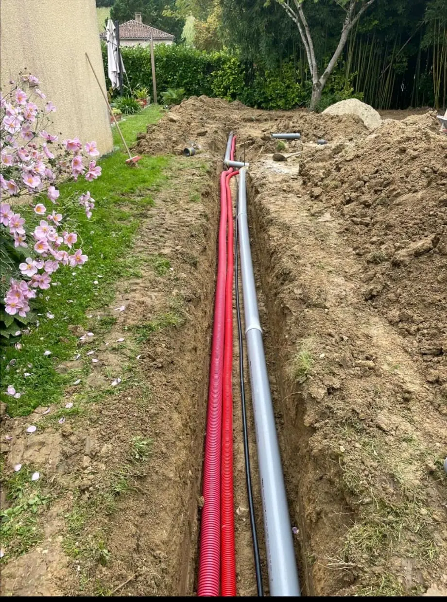 Tranchée réseaux EU-EP — Cagnes-sur-Mer